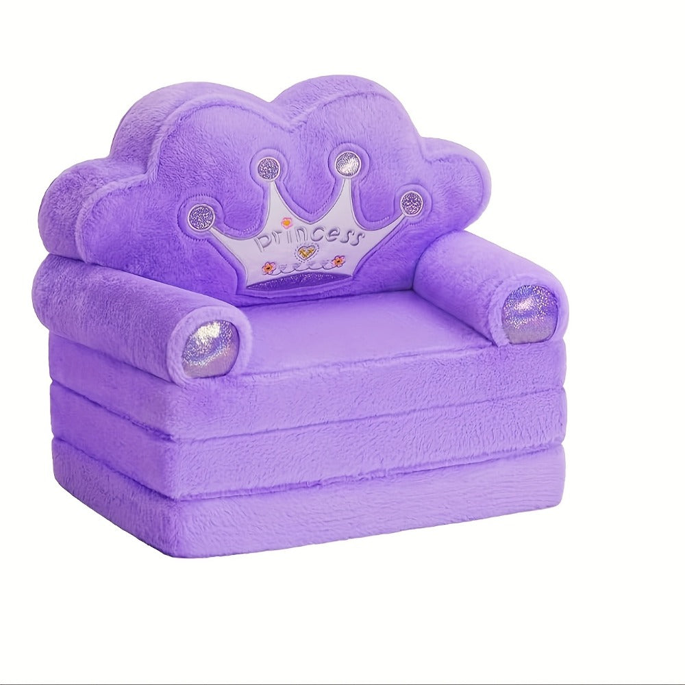 2-in-1 Foldable Kids Convertible Sofa Chair with Washable Cover and Memory Foam detail image - detail view 4