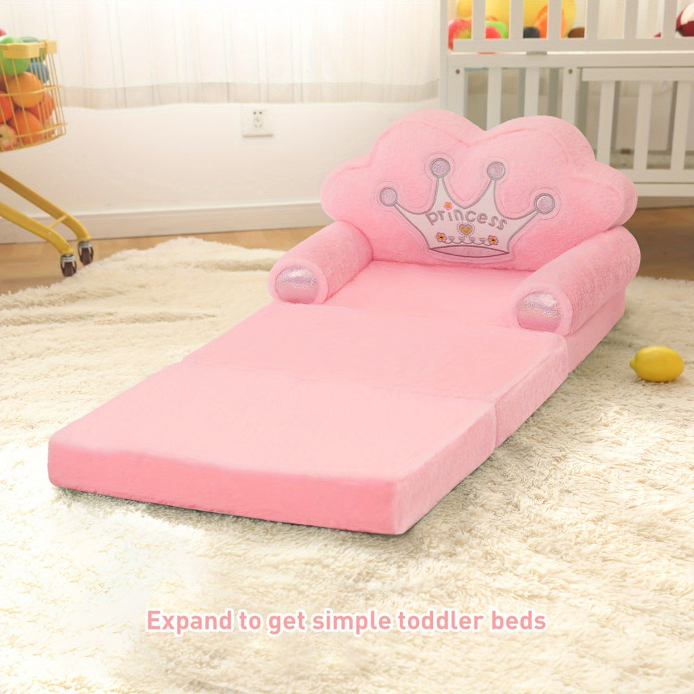 2-in-1 Foldable Kids Convertible Sofa Chair with Washable Cover and Memory Foam detail image - detail view 5