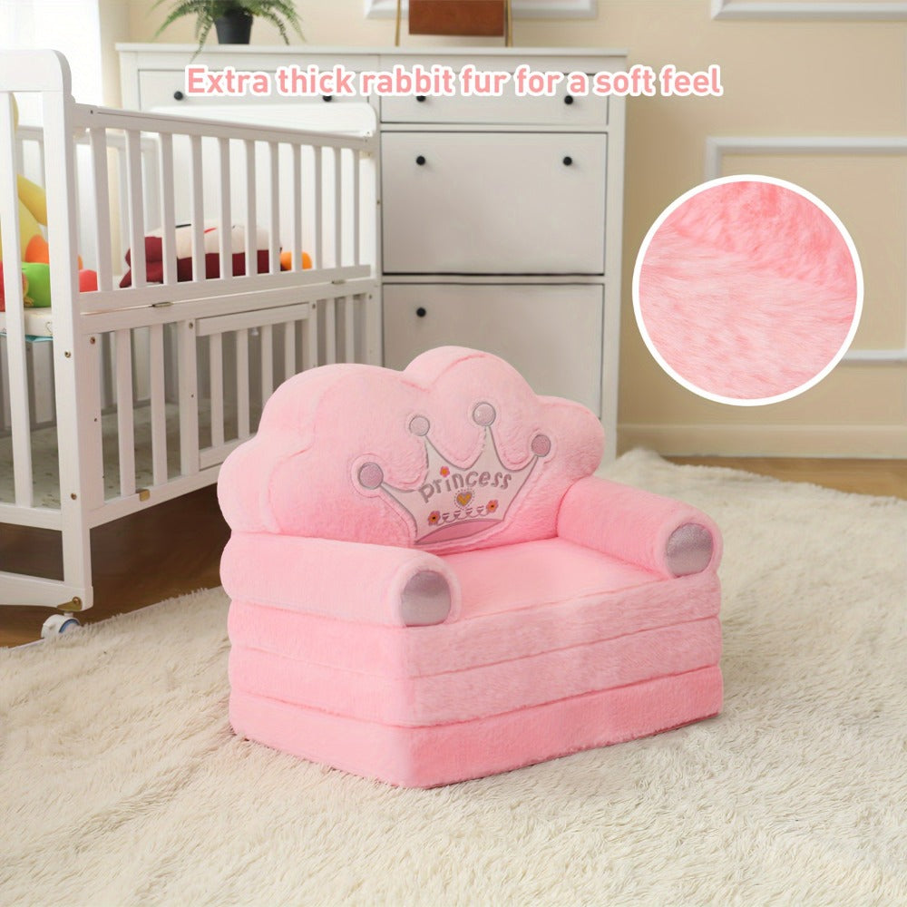 2-in-1 Foldable Kids Convertible Sofa Chair with Washable Cover and Memory Foam detail image - detail view 6