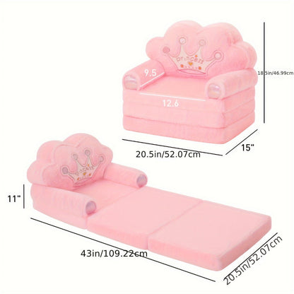 2-in-1 Foldable Kids Convertible Sofa Chair with Washable Cover detail image - detail view 3
