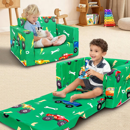2-in-1 Kids Convertible Sofa Chair, Kids Sofa Bed for Kids' Room detail image - detail view 9