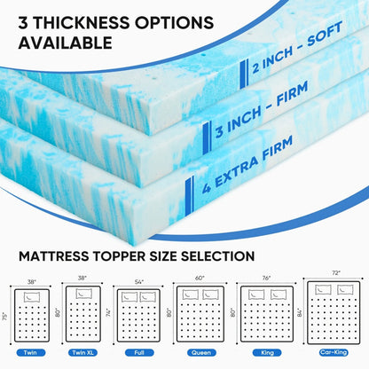 2-Inch Mattress Topper with Memory Foam for Bedroom Comfort and Support detail image - detail view 7