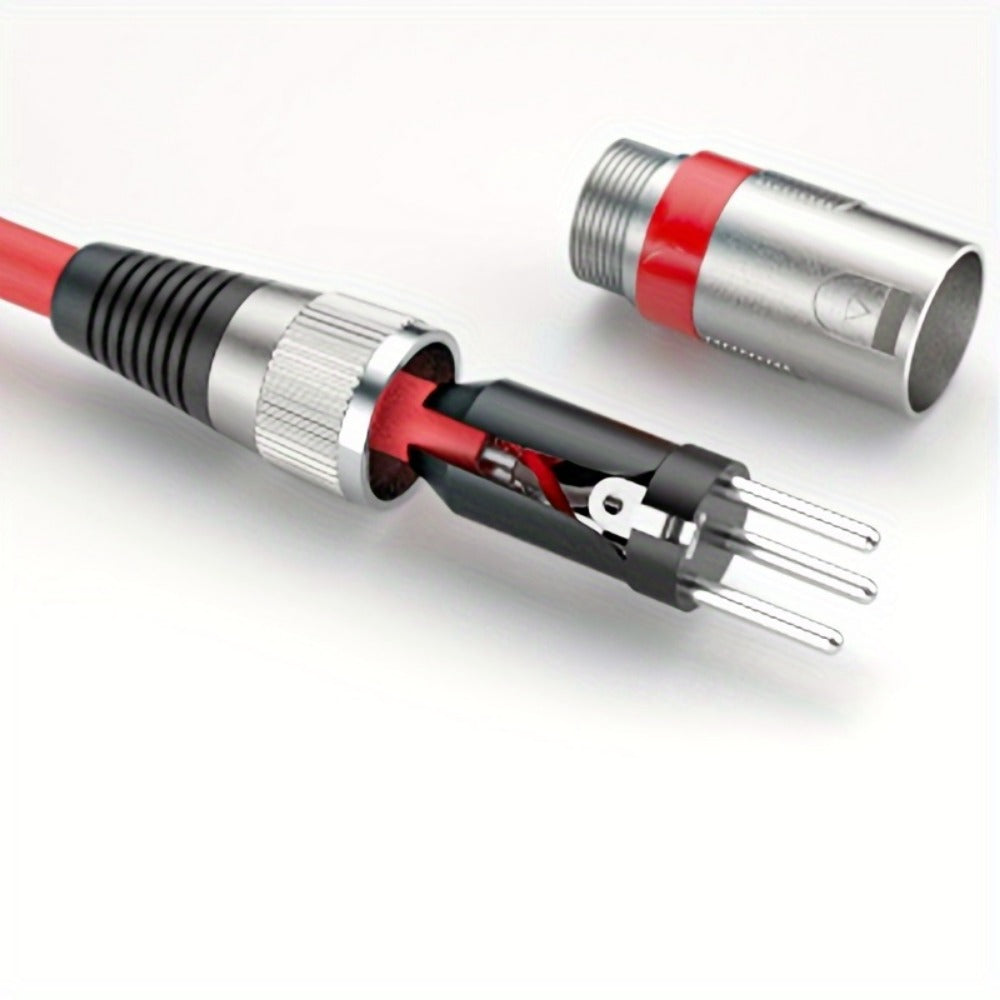 2-Pack 5-Meter XLR Microphone Cables, 3-Pin Male to Female Audio Cords detail image - detail view 12