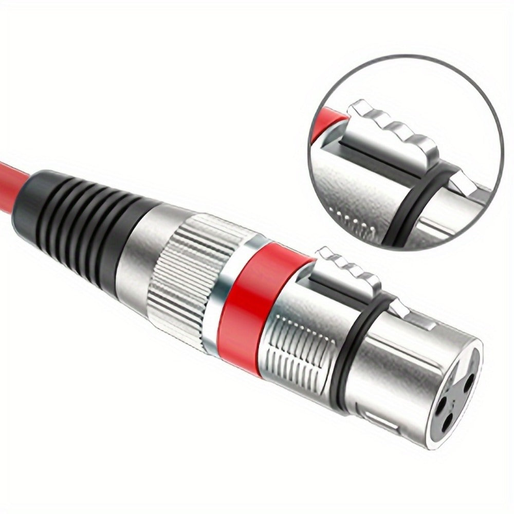 2-Pack 5-Meter XLR Microphone Cables, 3-Pin Male to Female Audio Cords detail image - detail view 9