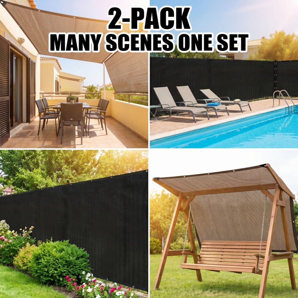 2-Pack Outdoor Sun Shade Sail with UV Protection for Outdoor Shade and Protection in Patio detail image - detail view 34
