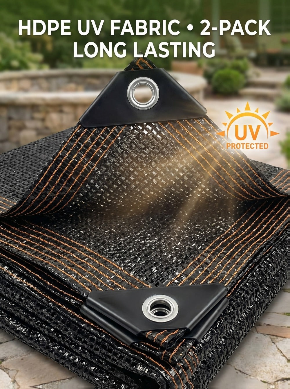 2-Pack Outdoor Sun Shade Sail with UV Protection for Outdoor Shade and Protection in Patio detail image - detail view 46