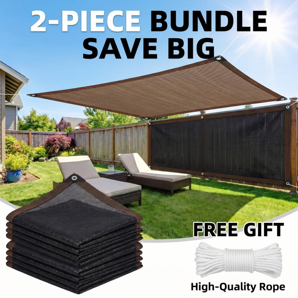 Shade Sail, 2 Pack UV Block Outdoor Sun Shade Cloth - Patio Garden Privacy Screen Sunshade shown in the main product view