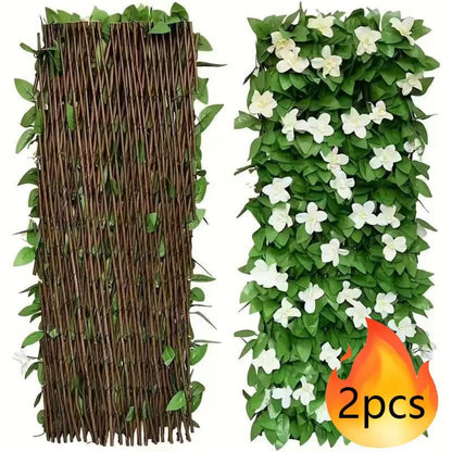 2-Piece Set Artificial Vine Privacy Fence with Added Privacy and Tool-Free Assembly detail image