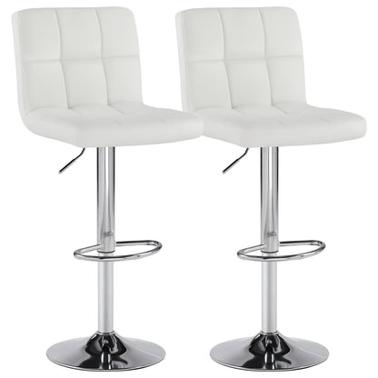 2-Piece Set Faux Leather Bar Stool with Adjustable Height and Armrests for Kitchen detail image