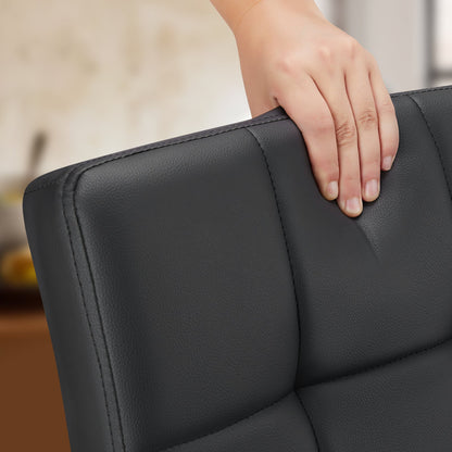 2-Piece Set Faux Leather Bar Stool with Adjustable Height and Armrests for Kitchen detail image - detail view 7