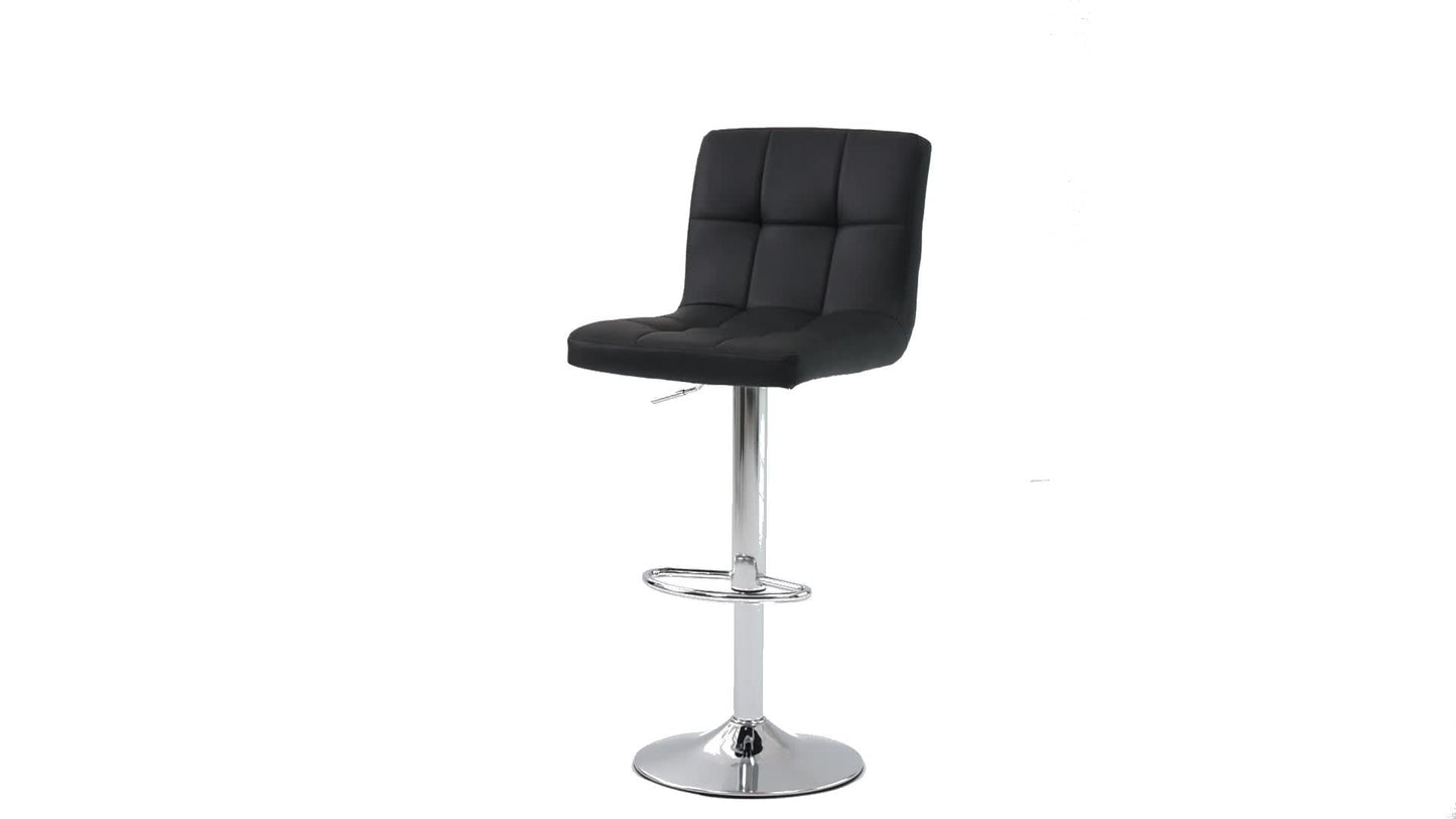 2-Piece Set Faux Leather Bar Stool with Adjustable Height and Armrests for Kitchen detail image - detail view 9