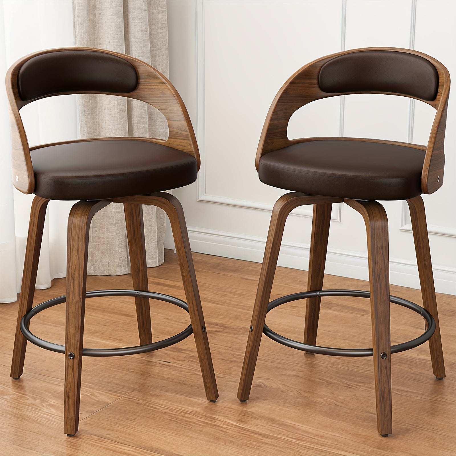 Bar Stools shown in the Brown option