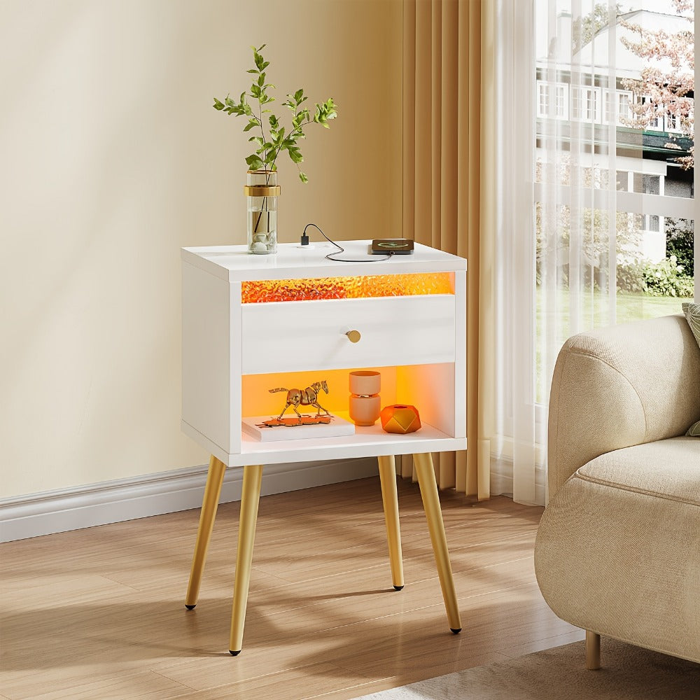 2-Piece Set Nightstand, Bedroom Side Table for Practical Everyday Home Use detail image - detail view 3