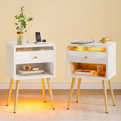 Nightstand shown in the White, 1 Set option