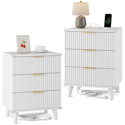 Nightstand shown in the Set of 2-White option