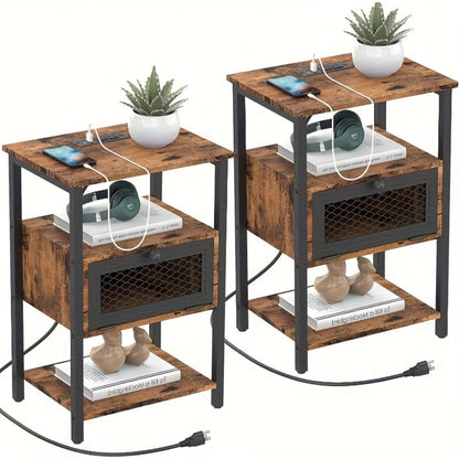 2-Piece Set Nightstand, Bedside Table for Practical Everyday Home Use detail image - detail view 3
