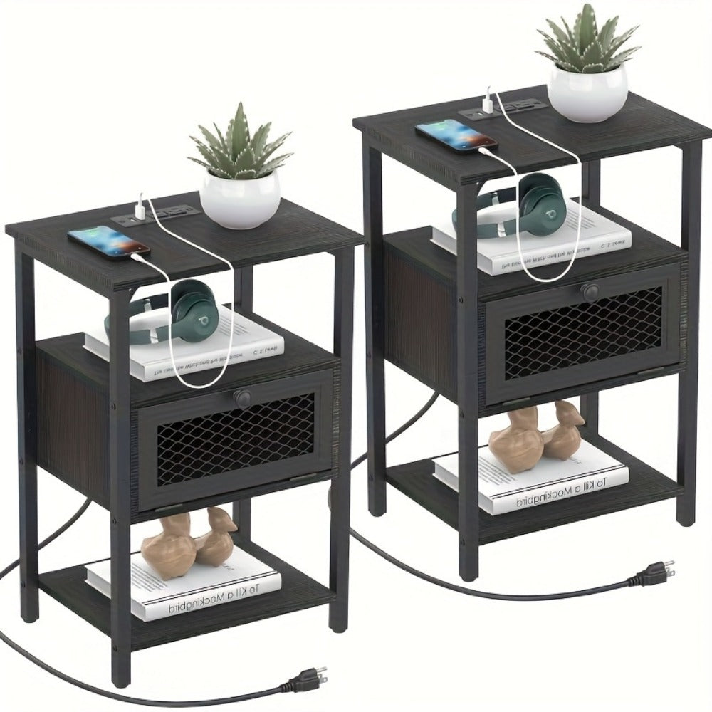 2-Piece Set Nightstand, Bedside Table for Practical Everyday Home Use detail image - detail view 5