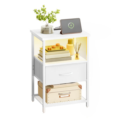 Nightstand shown in the 1pc-1 Drawer-White option