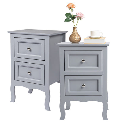 2-Piece Set Nightstand with Multiple Color Options, Bedside Storage Table detail image - detail view 9