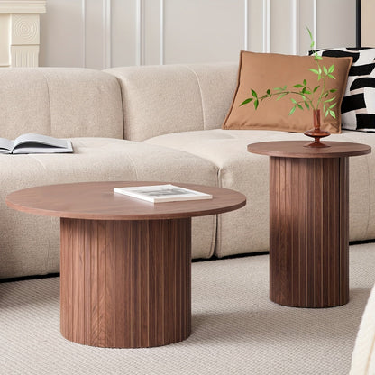 Coffee Tables shown in the Walnut Wood Grain option