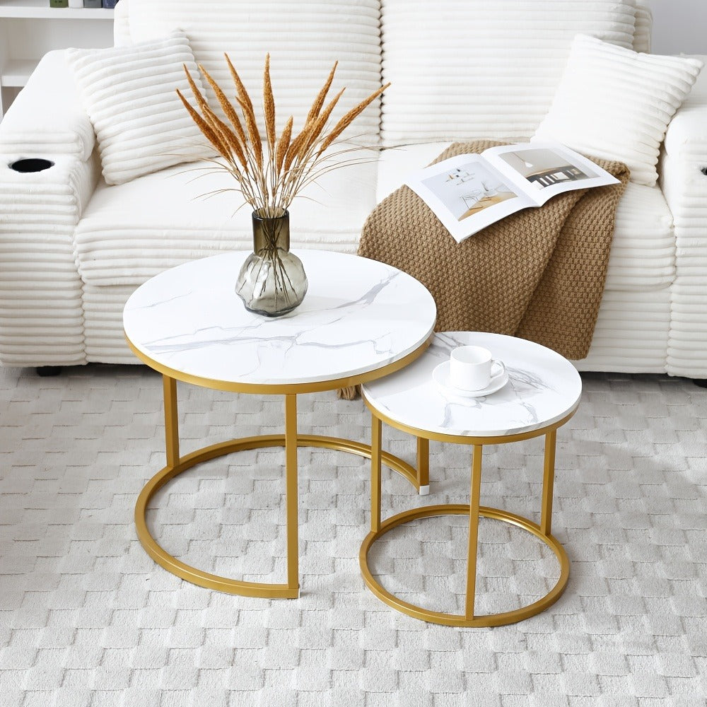 2-Piece Set Space-Saving Coffee Table, Living Room Center Table detail image - detail view 6