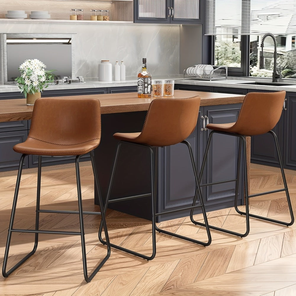 2-Piece Set Upholstered Bar Stool for Kitchen and Living Room detail image - detail view 22