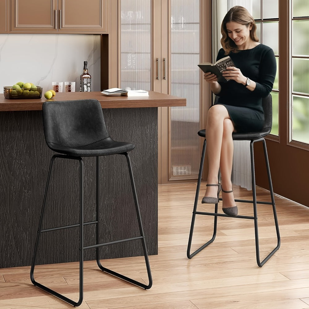 2-Piece Set Upholstered Bar Stool for Kitchen and Living Room detail image - detail view 5