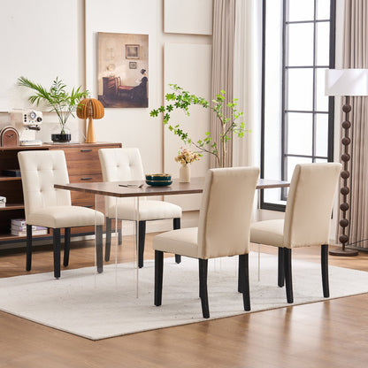 2-Piece Set Upholstered Dining Chair, Dining Room Accent Chair for Kitchen detail image - detail view 13