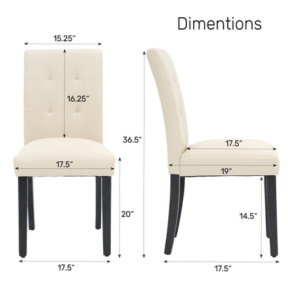 2-Piece Set Upholstered Dining Chair, Dining Room Accent Chair for Kitchen detail image - detail view 14