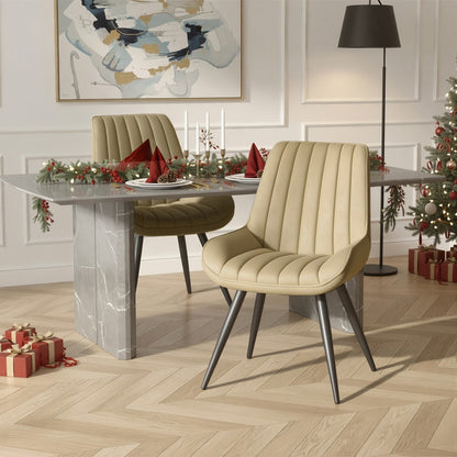 2-Piece Set Upholstered Dining Chair with Padded Seat, Kitchen Dining Seat detail image - detail view 7