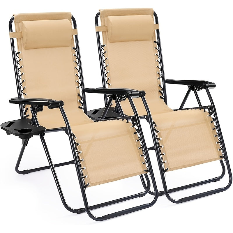 Outdoor Lounge Chair shown in the Khaki, 2pcs option