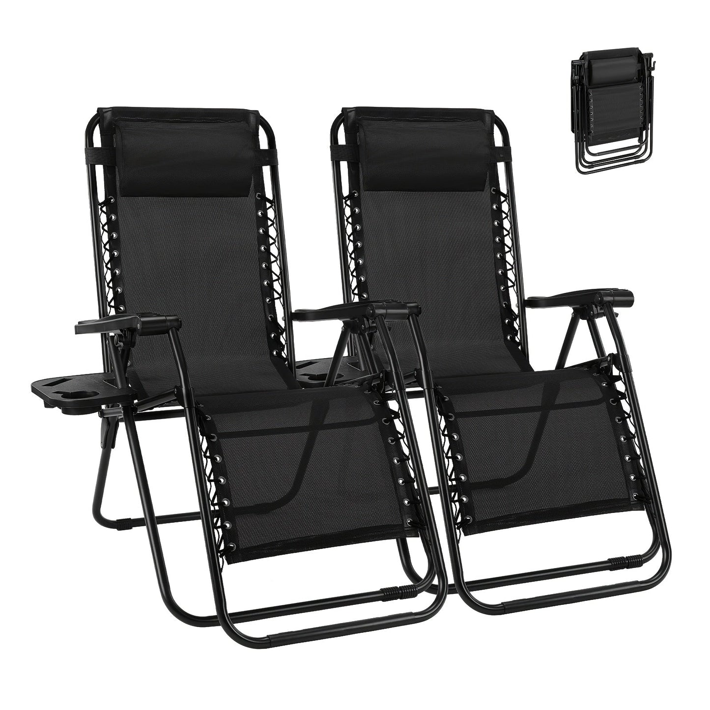 Zero Gravity Chair shown in the Black-2 Pack option