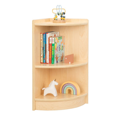Kids Bookshelf shown in the corner-cabinet option