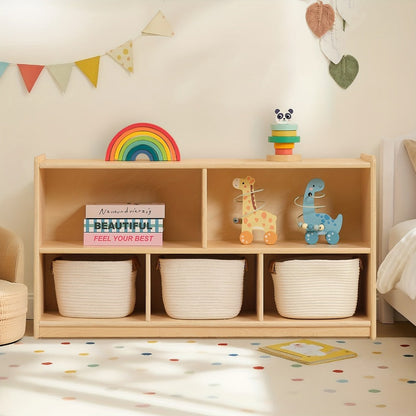 2-Shelf Wood Kids Bookshelf, Display Storage Shelf for Kids' Room detail image - detail view 5