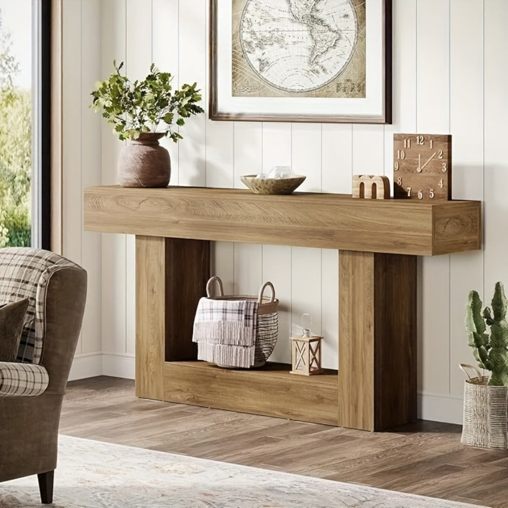 2-Tier Console Table, Narrow Entryway Table for Work, Display, and Everyday Use detail image
