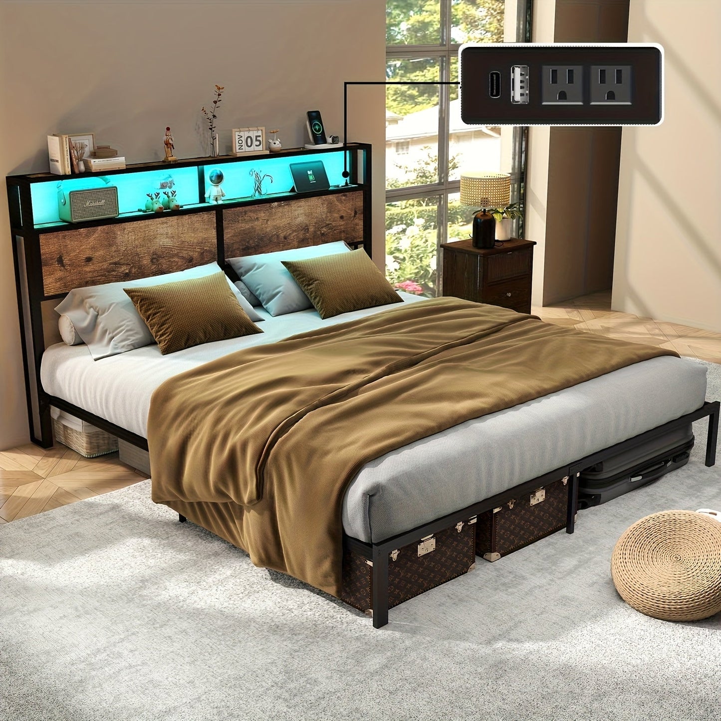 Bed Frames shown in the King option