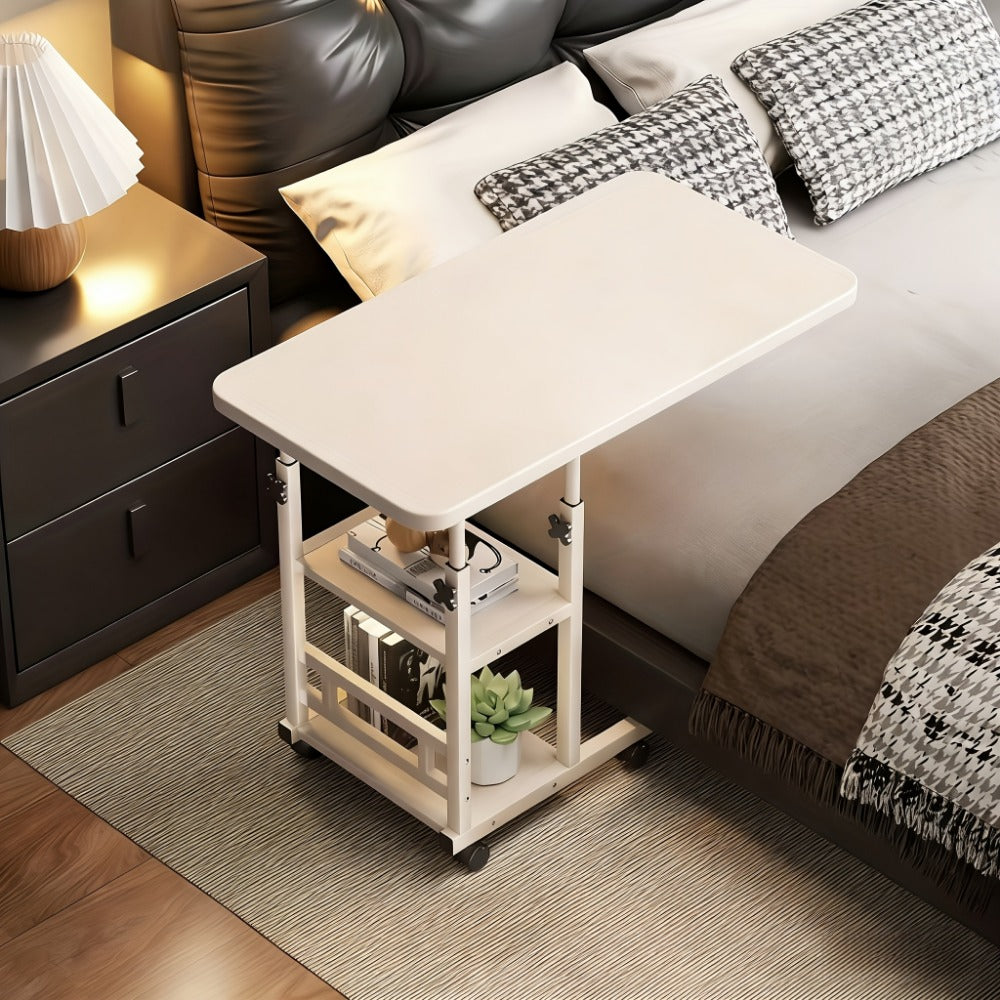 2-Tier Rolling Bedside Table with Rolling Wheels for Living Room detail image - detail view 11