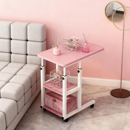 2-Tier Rolling Bedside Table with Rolling Wheels for Living Room detail image - detail view 3