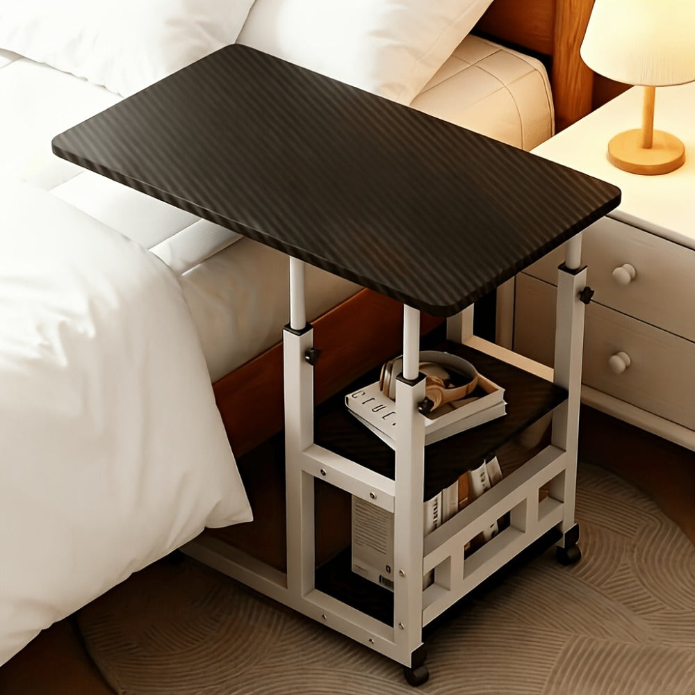 2-Tier Rolling Bedside Table with Rolling Wheels for Living Room detail image - detail view 9