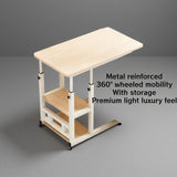 Upgraded Sturdy and Enlarged 3-Tier Nightstand in Light Color