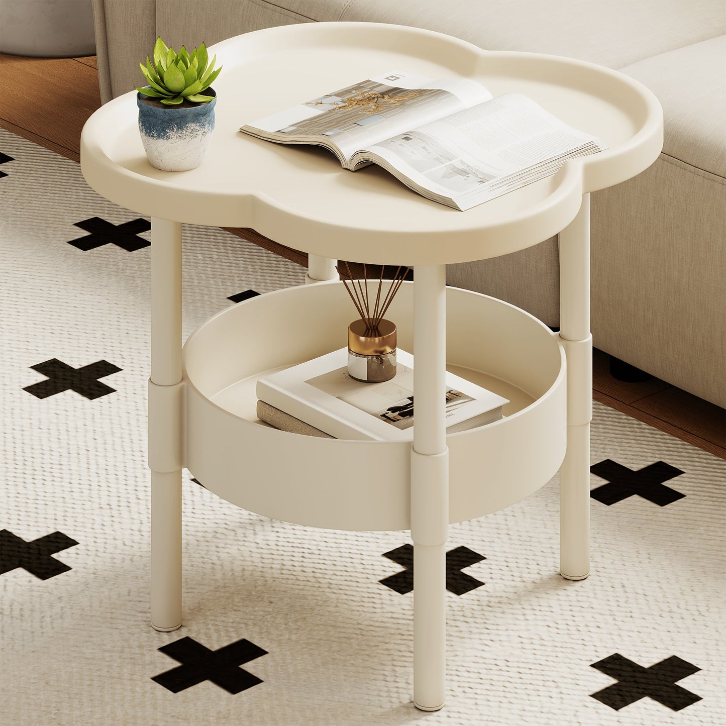 Side Table shown in the Rice White option