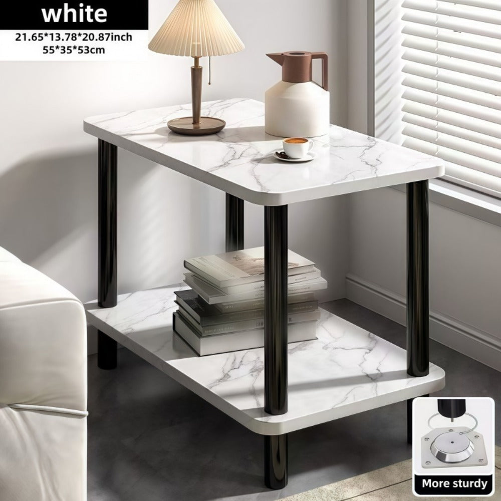 2-Tier Space-Saving Side Table, Bedside End Table for Work, Display, and Everyday Use detail image - detail view 3