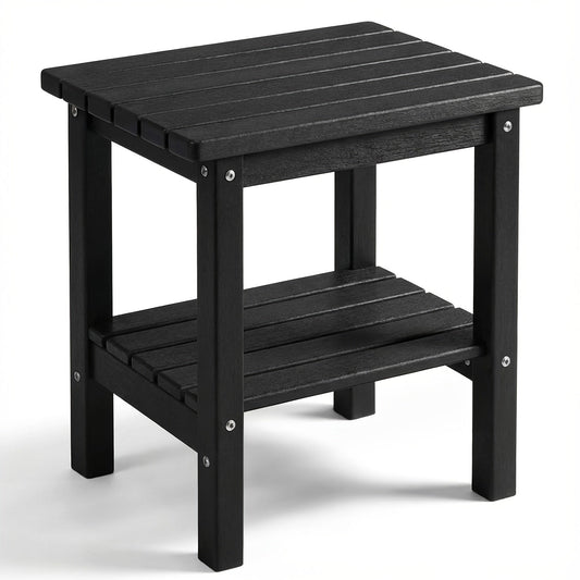 Outdoor Side Table shown in the Black- 05, HDPE End Table option