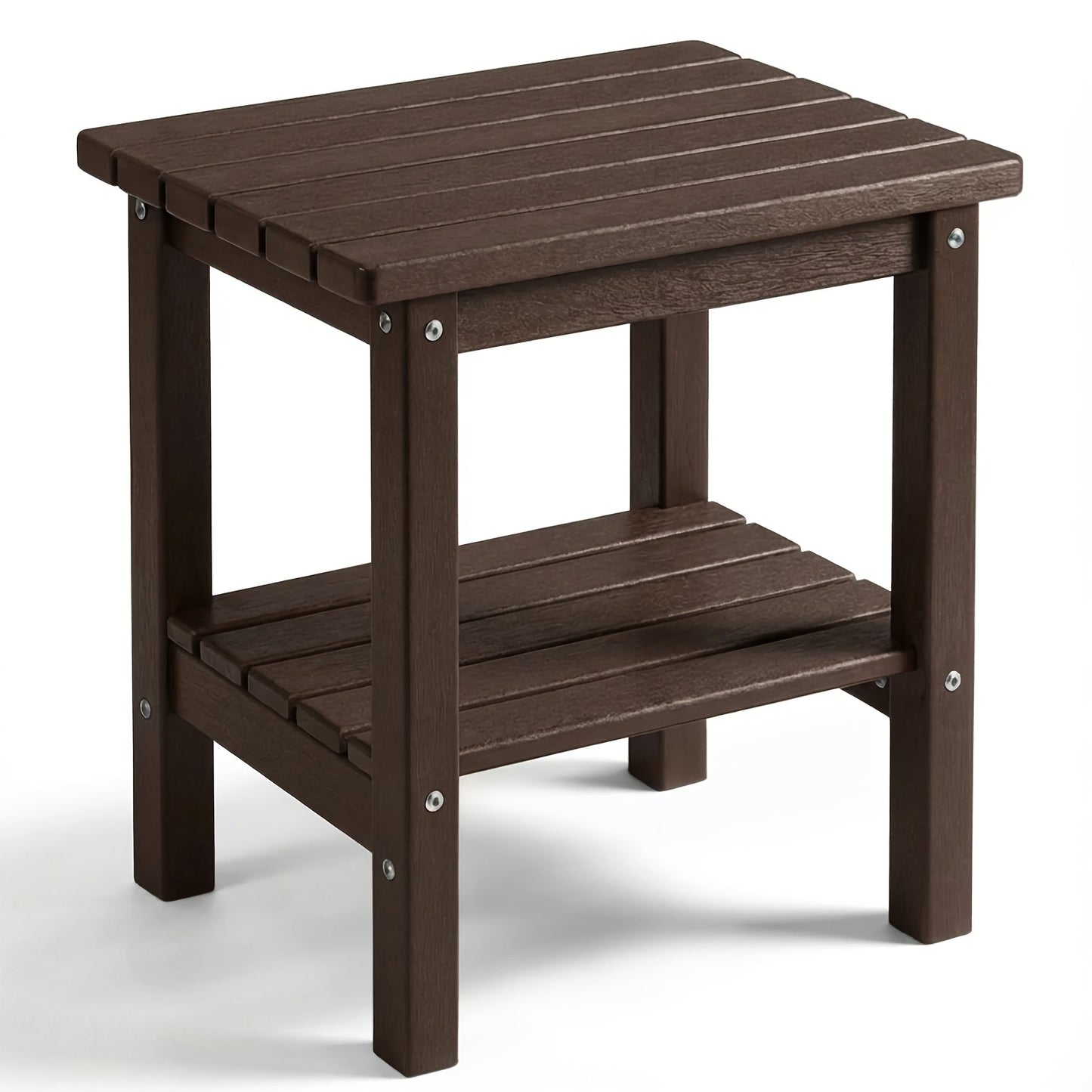 Outdoor Side Table shown in the Brown- 05, HDPE End Table option