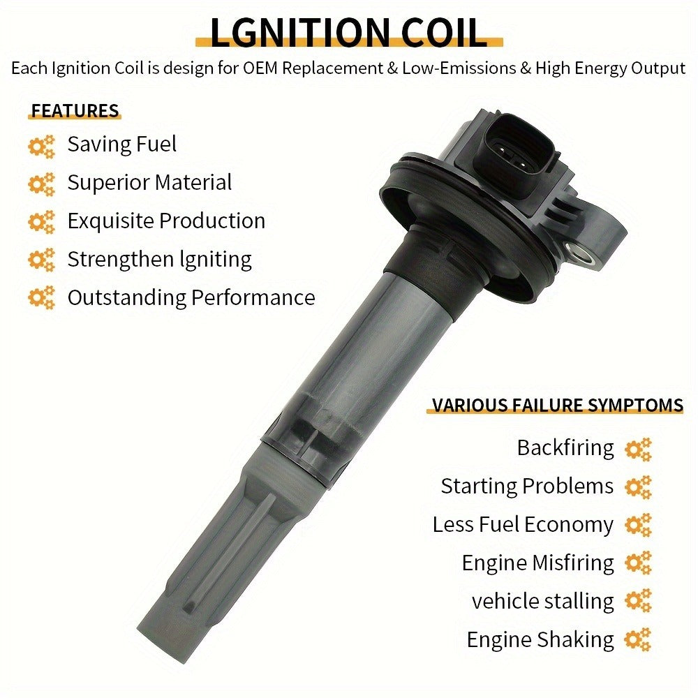 Ignition Coil & Iridium Spark Plug Kit 8-Pack for 2011-2020 Ford F-150 Mustang Lobo 5.0L V8 UF622 SP411 Direct Fit OEM Replacement Pure