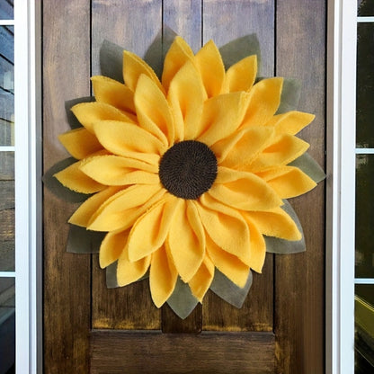 Sunflower Wreath for Front Door – Artificial Floral Wall Hanging Decor for Indoor Outdoor Home Office, Wedding Festival Thanksgiving