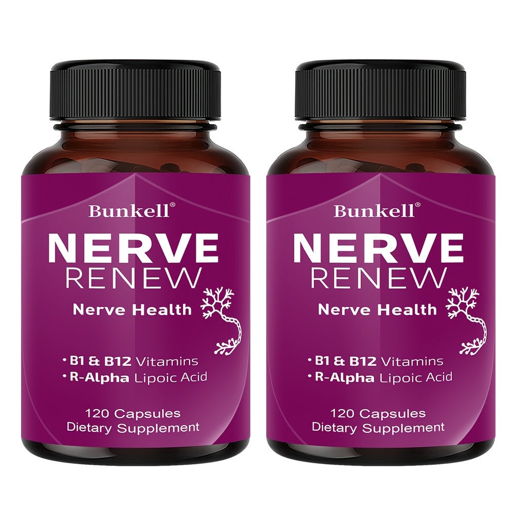 Neurohealth Supplement with Vitamins B1 & B12, Brain, Nerve & Energy Support Premium Formula for Women & Men
