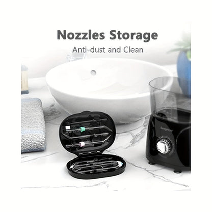 Water Flosser for Teeth & Braces 600ml Large Tank – 10 Adjustable Pressure Levels 8 Nozzles IPX4 Waterproof Professional Oral Irrigator