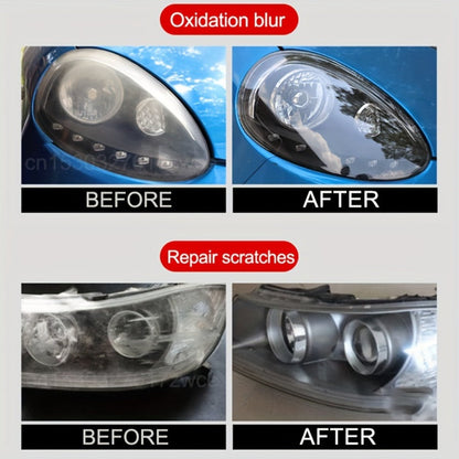 Car Headlight Restoration Kit 300ml – Polishing Paste for Yellowed Oxidized Foggy Headlamps | Scratch Repair & Clarity Refurbish Agent |