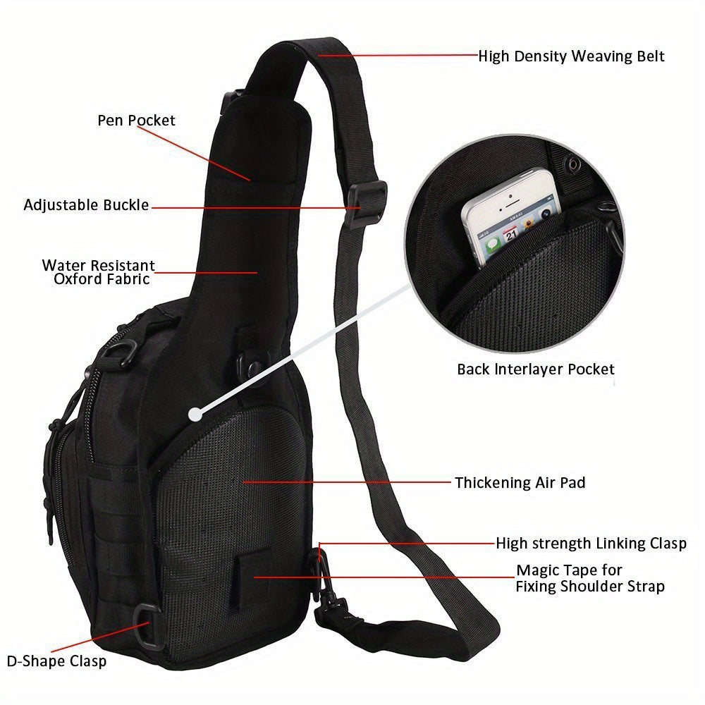 Single- or Two-Bag Tactical Sling Pack with Multi-Pocket Crossbody Design in Black, Green or Brown
